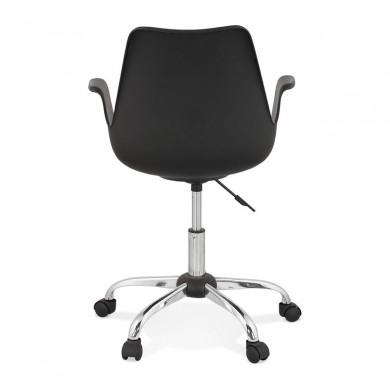 Fauteuil De Bureau Pawa Noir Chromé  OC00580BLCH