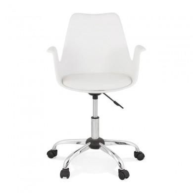 Fauteuil De Bureau Pawa Blanc Chromé  OC00570WHCH