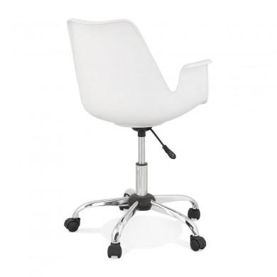 Fauteuil De Bureau Pawa Blanc Chromé  OC00570WHCH