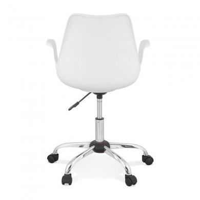 Fauteuil De Bureau Pawa Blanc Chromé  OC00570WHCH