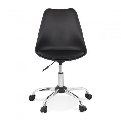 Fauteuil De Bureau Bruyer Noir Chromé  OC00550BLCH