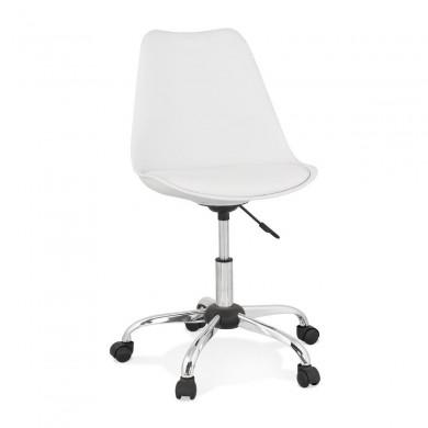 Fauteuil De Bureau Bruyer Blanc Chromé  OC00540WHCH