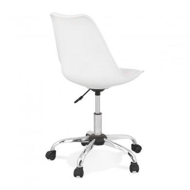 Fauteuil De Bureau Bruyer Blanc Chromé  OC00540WHCH