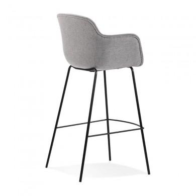 Tabouret De Bar Largess Gris clair Noir  BS04350LGBL