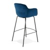 Tabouret De Bar Fidel Bleu Noir  BS04340BUBL