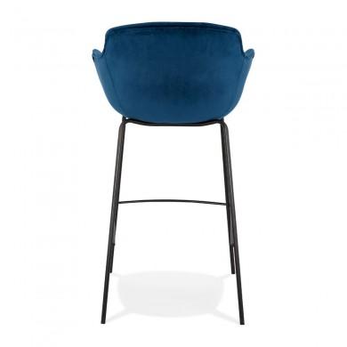 Tabouret De Bar Fidel Bleu Noir  BS04340BUBL