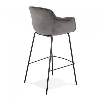 Tabouret De Bar Fidel Gris Noir  BS04320GRBL