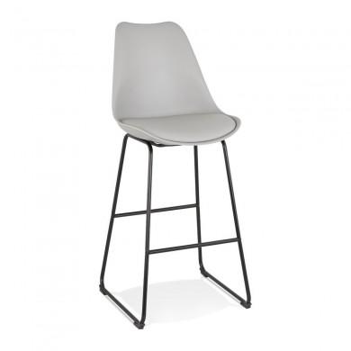 Tabouret De Bar Paul Gris Noir  BS04610GRBL