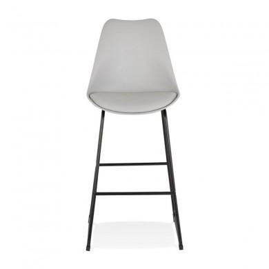 Tabouret De Bar Paul Gris Noir  BS04610GRBL