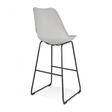 Tabouret De Bar Paul Gris Noir  BS04610GRBL