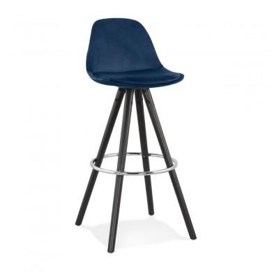 Tabouret De Bar Franky Bleu Noir  BS03550BUBL