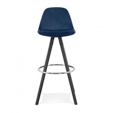 Tabouret De Bar Franky Bleu Noir  BS03550BUBL