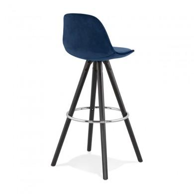 Tabouret De Bar Franky Bleu Noir  BS03550BUBL