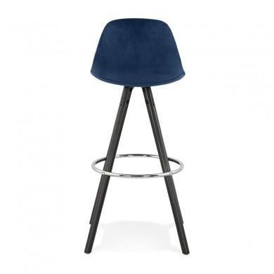 Tabouret De Bar Franky Bleu Noir  BS03550BUBL