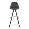 Tabouret De Bar Agouti Gris foncé Noir  BS03540DGBL