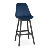 Tabouret De Bar Basil Bleu Noir  BS03230BUBL