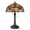 Lampe Tiffany Kami Bronze 2x60W E27 QUOIZEL QZ-KAMI-TL