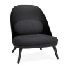 Fauteuil Crapaud Kajol Noir Gris foncé  AC02770BLDG