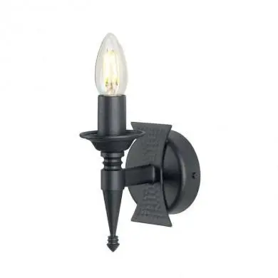 Applique Murale Saxon Noir 1x60W E14 ELSTEAD LIGHTING SAX1 BLK