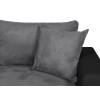 Canapé panoramique L200 U Plus Gris Noir Niche à gauche avec 2 poufs  L200UPLUSPUNRMFGRG