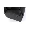 Canapé de relaxation 2 places Koop Noir en microfibre  9121ENOIRMF2