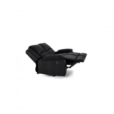 Canapé de relaxation 2 places Koop Noir en microfibre  9121ENOIRMF2