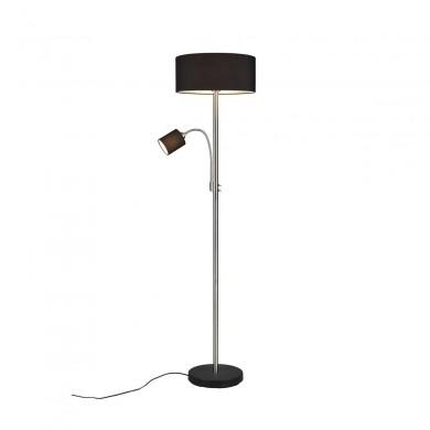 Lampadaire Liseuse Motel 1x60W E27 + 1x10W E14 Nickel Mat TRIO LIGHTING 416900207