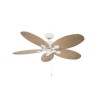 Ventilateur Plafond Phuket 132cm Blanc Ancien Marron FORLIGHT 30-4398-16-16