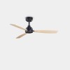 Ventilateur de Plafond Xaloc 100cm Noir Bois Blond FORLIGHT 30-8340-05-93