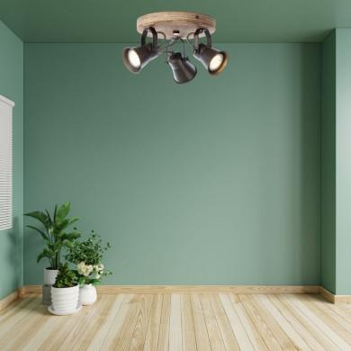 Eclairage bureau professionnel bois 125 ou 185 cm LED dimmable
