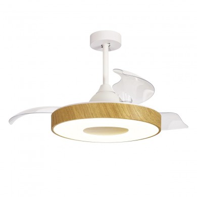 Ventilateur Plafond Rétractable Coin Fan 50cm Bois MANTRA 8217