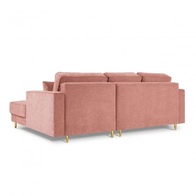 Canapé d'angle droit convertible avec coffre Dunas Rose Pieds Métal Doré BOUTICA DESIGN MIC_RCF_86_A1_DUNAS5