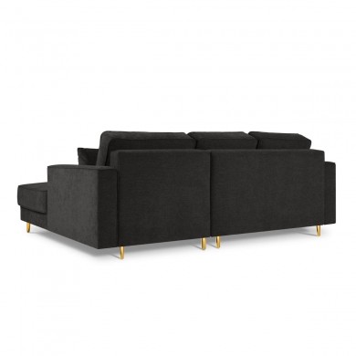 Canapé d'angle droit convertible avec coffre Dunas Noir Pieds Métal Doré BOUTICA DESIGN MIC_RCF_86_A1_DUNAS8