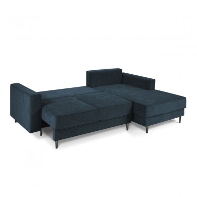 Canapé d'angle droit convertible avec coffre Dunas Bleu Foncé Pieds Métal Chromé Noir BOUTICA DESIGN MIC_RCF_86_A3_DUNAS6