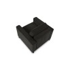 Fauteuil Dunas Noir Pieds Métal Chromé Noir BOUTICA DESIGN MIC_ARM_86_A3_DUNAS8