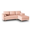 Canapé d'angle droit convertible avec coffre velours Gobi Rose BOUTICA DESIGN MIC_RCF_44_F1_GOBI5