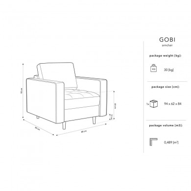 Fauteuil velours Gobi Vert Bouteille BOUTICA DESIGN MIC_ARM_44_F1_GOBI3