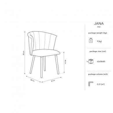 Chaise velours Jana Pétrole Pieds Bois De Hêtre BOUTICA DESIGN MIC_CH_2_F1_JANA10