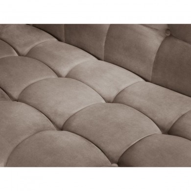 Canapé velours Karoo Cappuccino Pieds Métal Noir 2 Places BOUTICA DESIGN MIC_2S_51_F2_KAROO2