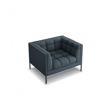 Fauteuil Karoo Bleu Pieds Métal Noir BOUTICA DESIGN MIC_ARM_78_F2_KAROO3