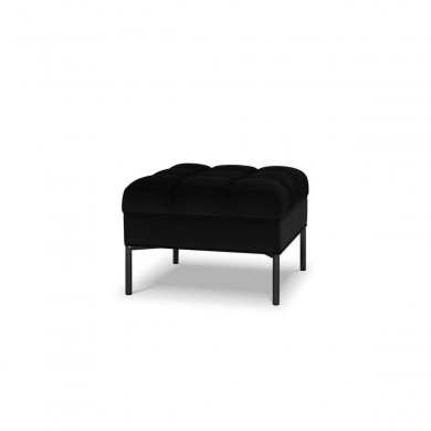 Pouf velours Karoo Noir Pieds Métal Noir BOUTICA DESIGN MIC_POUF_51_F2_KAROO8