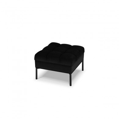 Pouf velours Karoo Noir Pieds Métal Noir BOUTICA DESIGN MIC_POUF_51_F2_KAROO8