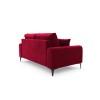 Canapé velours Larnite Rouge Pieds Métal Chromé Noir 2 Places BOUTICA DESIGN MIC_2S_51_B2_LARNITE2