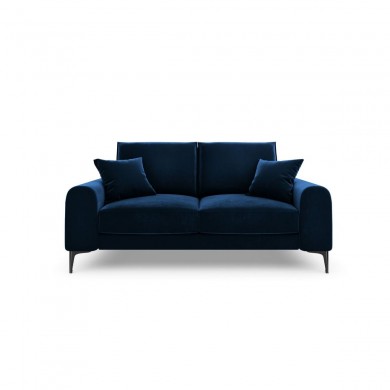 Canapé velours Larnite Bleu Roi Pieds Métal Chromé Noir 2 Places BOUTICA DESIGN MIC_2S_51_B2_LARNITE8