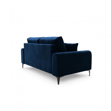 Canapé velours Larnite Bleu Roi Pieds Métal Chromé Noir 2 Places BOUTICA DESIGN MIC_2S_51_B2_LARNITE8