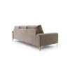 Canapé velours Larnite Cappuccino Pieds Métal Doré 3 Places BOUTICA DESIGN MIC_3S_51_B1_LARNITE1