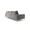 Canapé velours Larnite Gris Clair Pieds Métal Doré 3 Places BOUTICA DESIGN MIC_3S_51_B1_LARNITE10