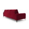 Canapé velours Larnite Rouge Pieds Métal Chromé Noir 4 Places BOUTICA DESIGN MIC_4S_51_B2_LARNITE2