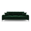 Canapé velours Larnite Vert Bouteille Pieds Métal Chromé Noir 4 Places BOUTICA DESIGN MIC_4S_51_B2_LARNITE5