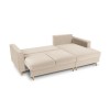 Canapé d'angle droit convertible avec coffre Leona Beige Pieds Métal Doré BOUTICA DESIGN MIC_RC_2_A1_LEONA1